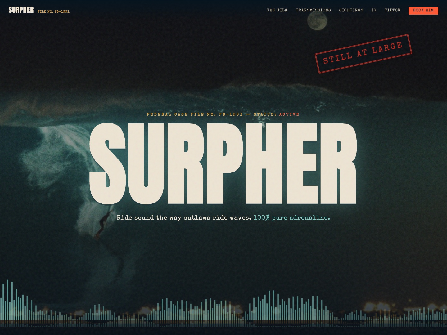 SURPHER DJ brand website built by Artie Elias